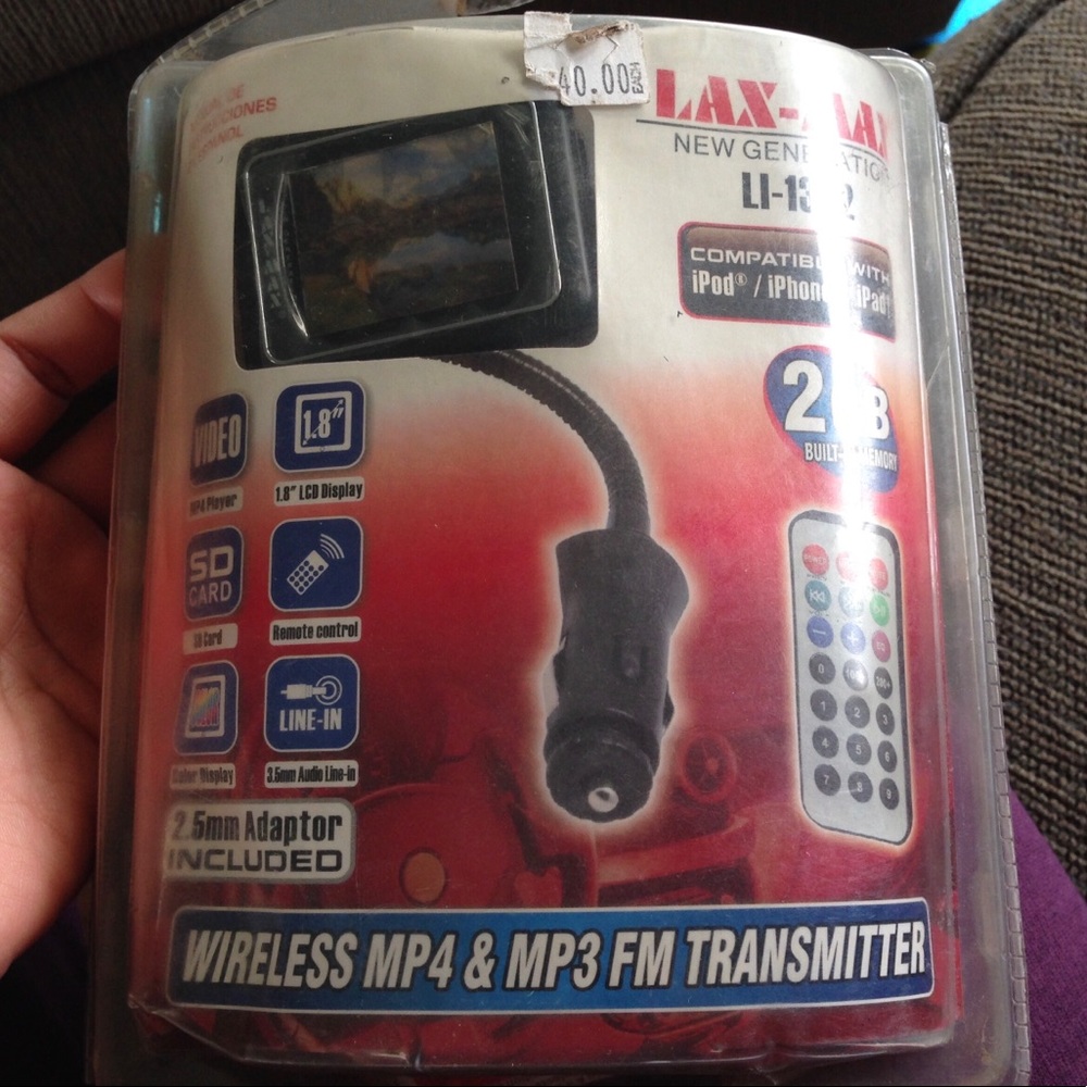 🔴 NIB Lax-Max Wireless mp4 & mp3 fm transmitter